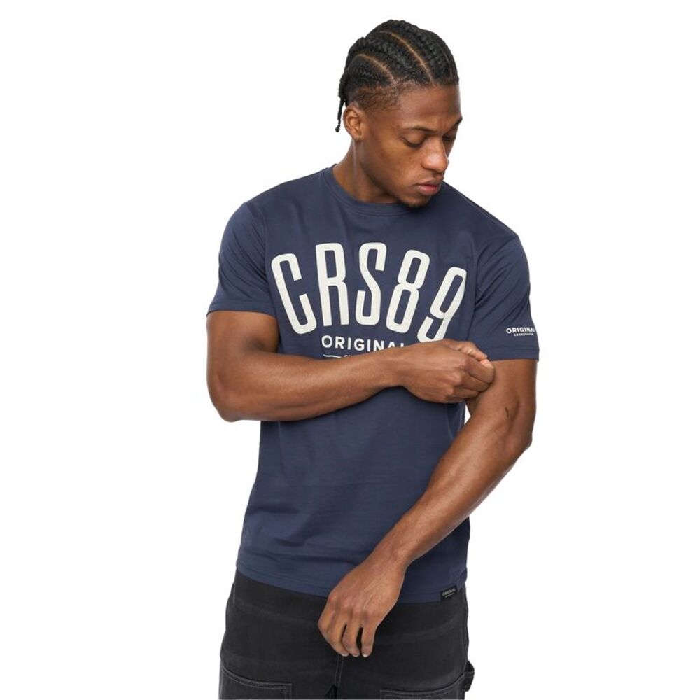 Crosshatch Mens Hallfell T-Shirt / Navy